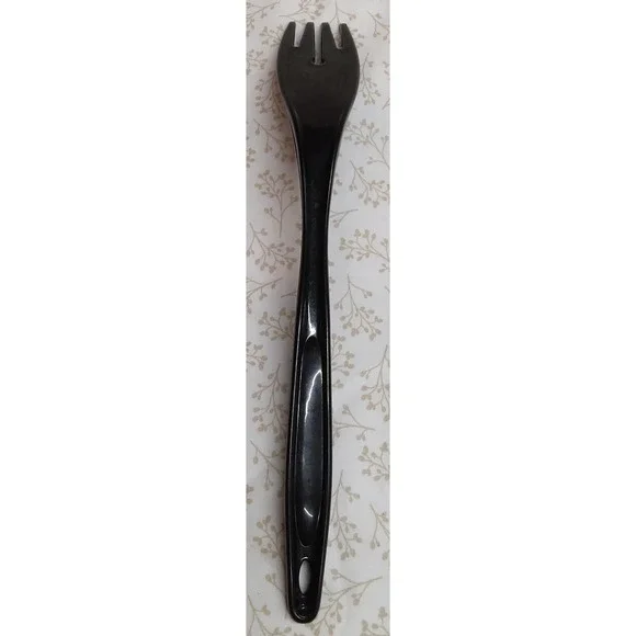 Melamine Black Spatula Turner Flipper Fork Utensil Unbranded 11 inches long - Picture 2 of 7